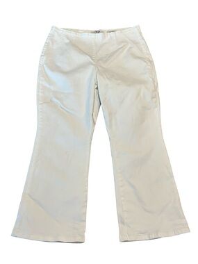 NIC+ZOE Berkeley Mid Rise Boot Kick Jeans White Pull On Stretch Size 31P